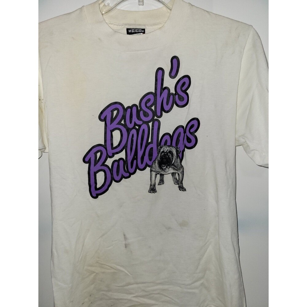 vintage single stitch t shirt Bush's Bulldog's